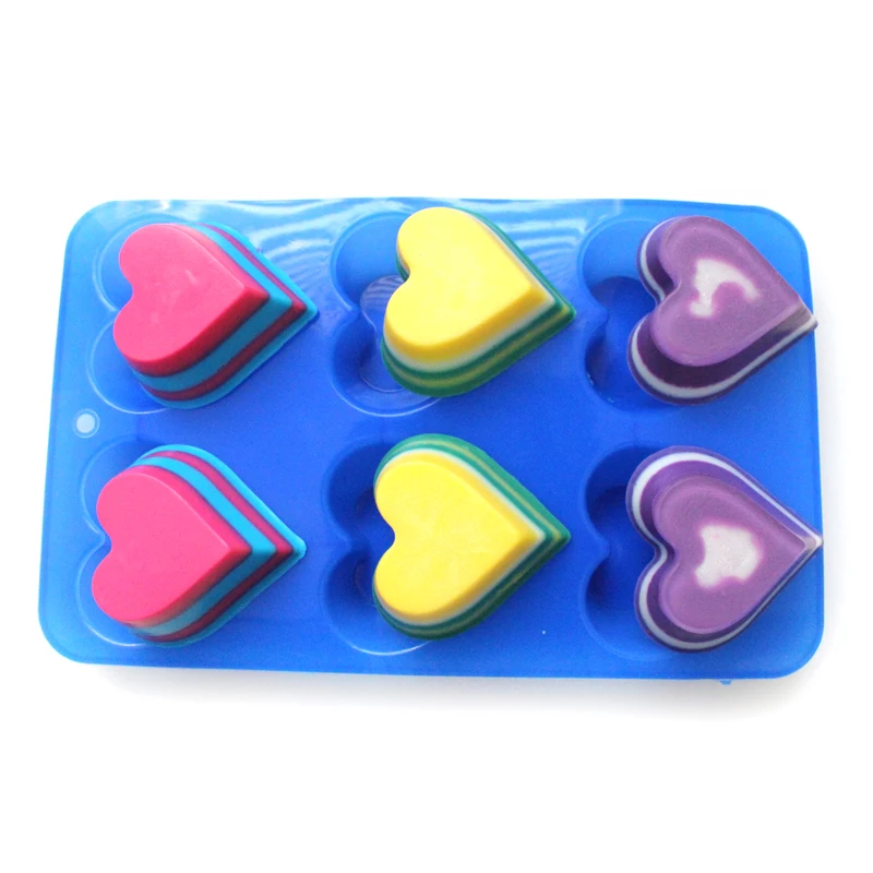 

Silicone Soap Mold Heart Shape Chocolate Candy Molds Cake Baking Pan Tray DIY Jelly Pudding