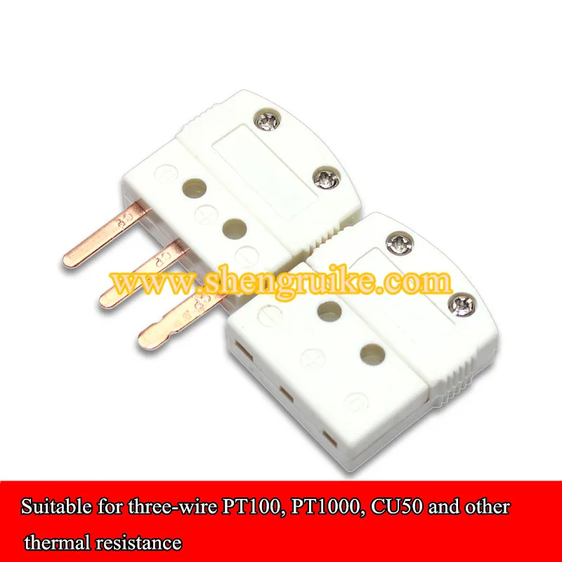 Three-legged RTD connector plug socket pt100 male and female connector