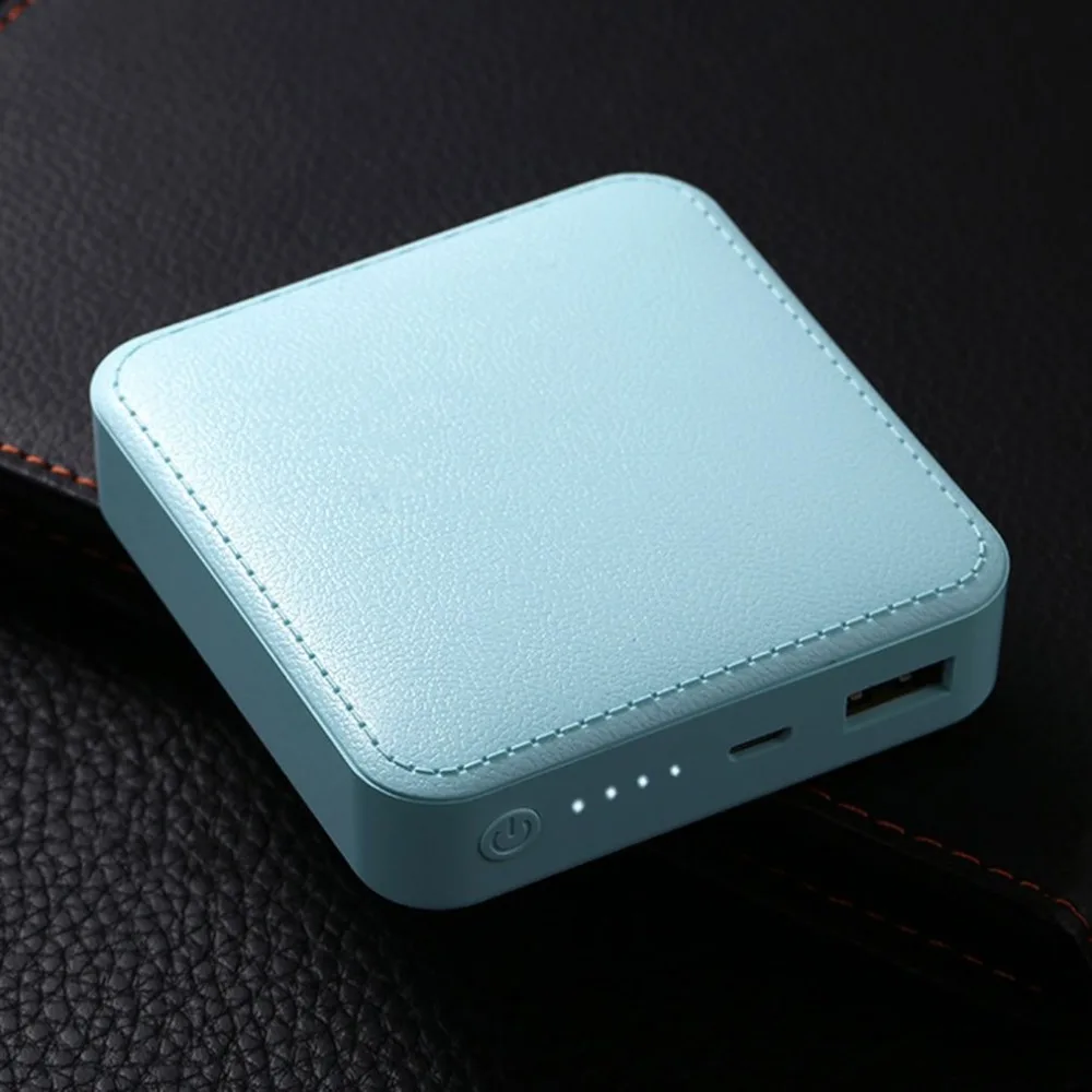 Compact Size 10000mAh Colorful PU External Power Bank Outdoor Travel Battery Charger Power Supply for Smartphones