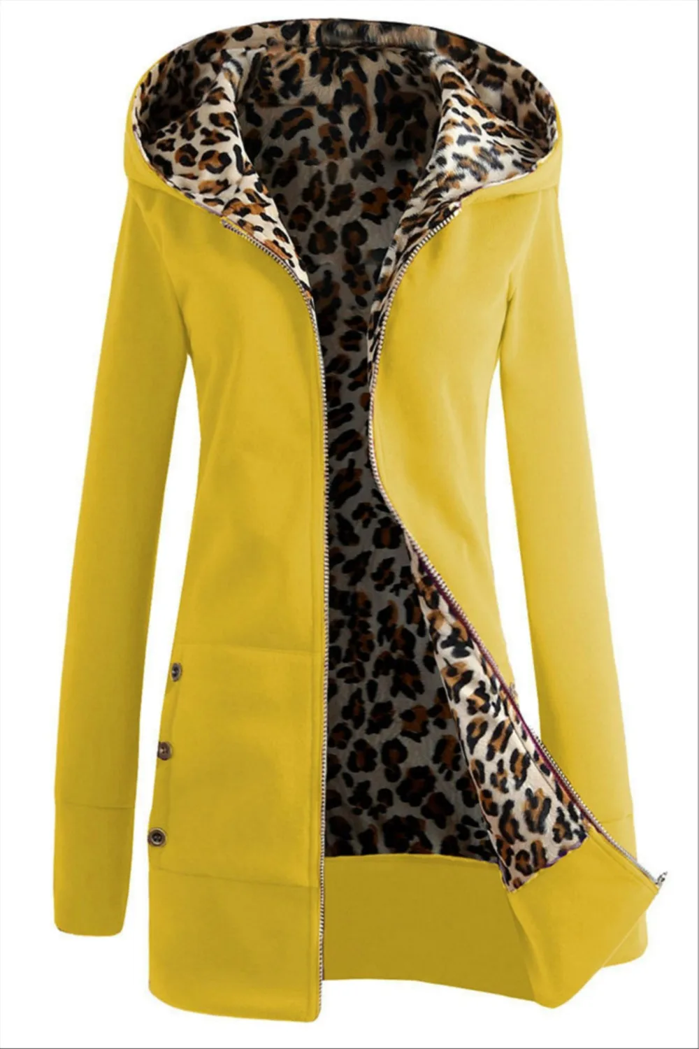 La MaxPa длинный рукав теплая Повседневная Верхняя одежда с капюшоном 2019 Новая мода зимние женские толстовки пальто леопардовая флисовая