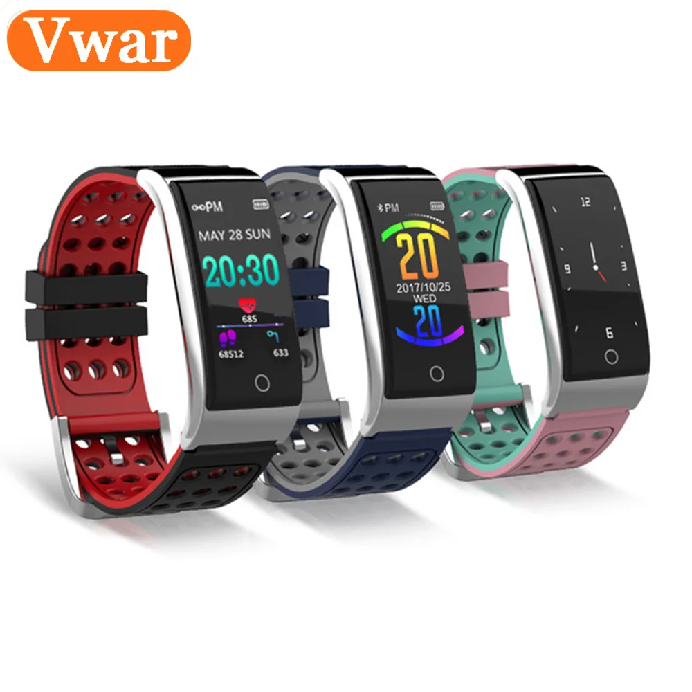 

ECG PPG Smart Bracelet Fitness Tracker IP67 Waterproof Smart Watch Blood Pressure Blood Oxygen Monitor Wristband E08