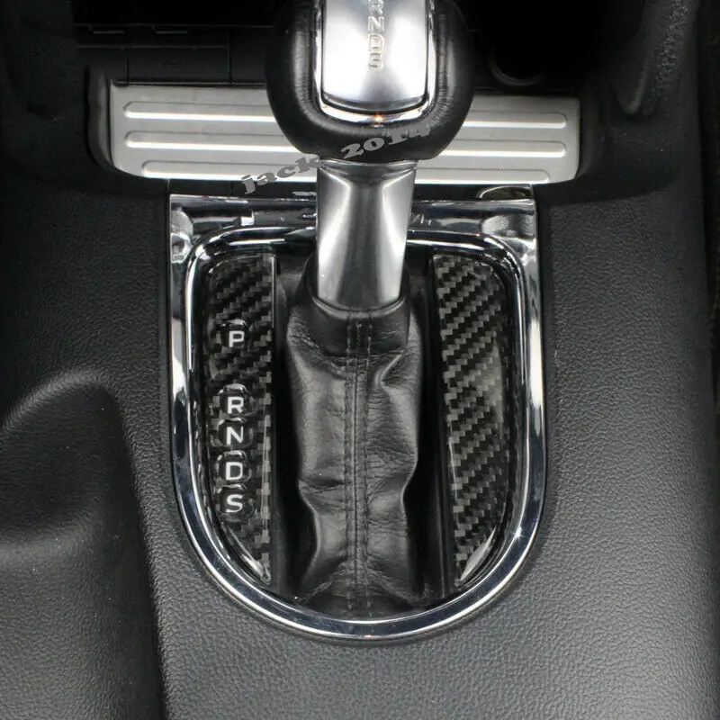 Real Carbon fiber Gear Shift Box Panel Cover Trim Fit for Ford Mustang