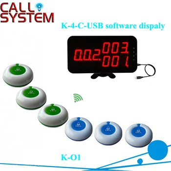 

Electronic service calling button system 1 display receiver work with 6 bell buzzer