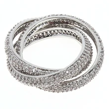 2017 3 círculo anillo Clásico de la Nueva Llegada de Las Mujeres Último Diseño de Los Anillos de Regalo No alérgicos Plating Anillo