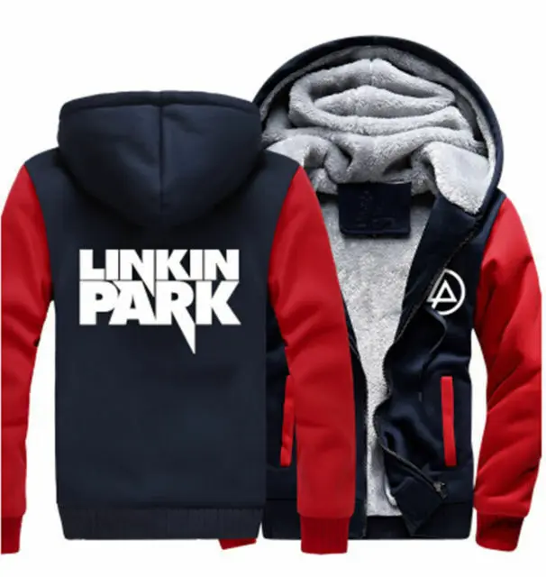 Прямая Горячая linkin park вентиляторы толстовки с капюшоном теплое флисовое пальто куртка US размер