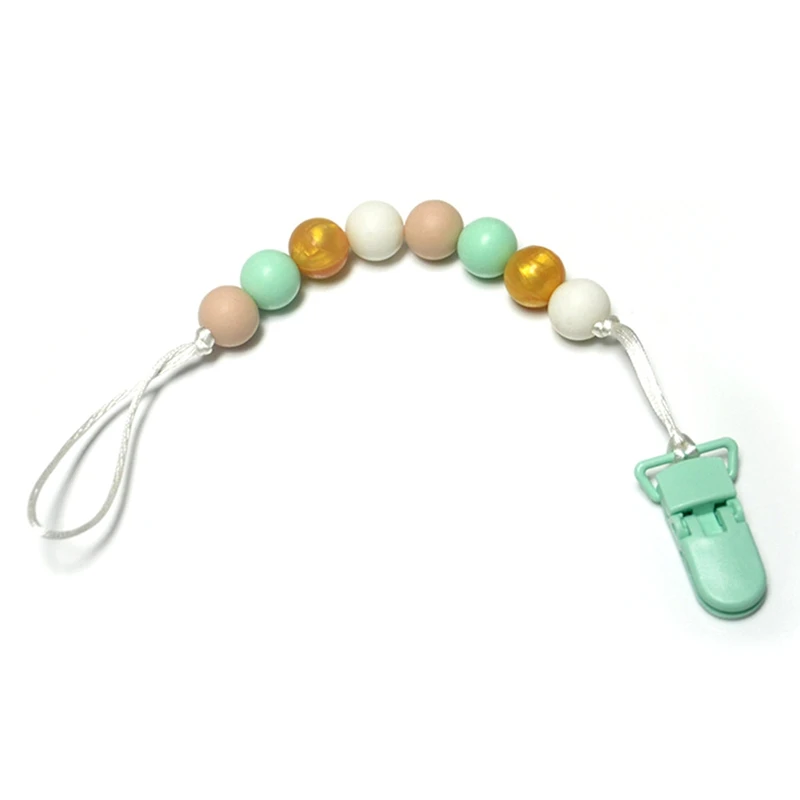 Handmade Silicone Teething Pacifier Clip Holder Baby Carrier Teething Accessory Chew Teether Toys
