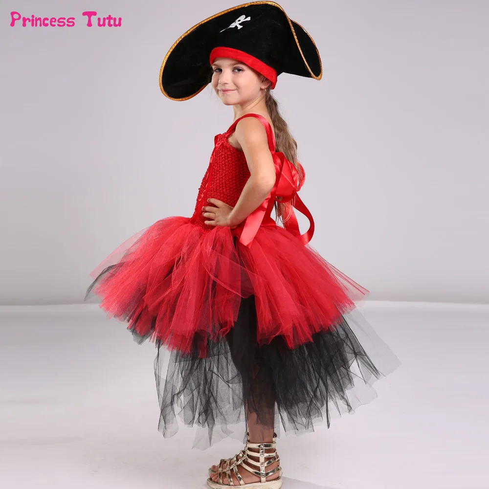 

Pirate Tutu Dress Girls Cosplay Pirates Of The Caribbean Jack Sparrow Halloween Costume For Kids Birthday Carnival Party Dresses