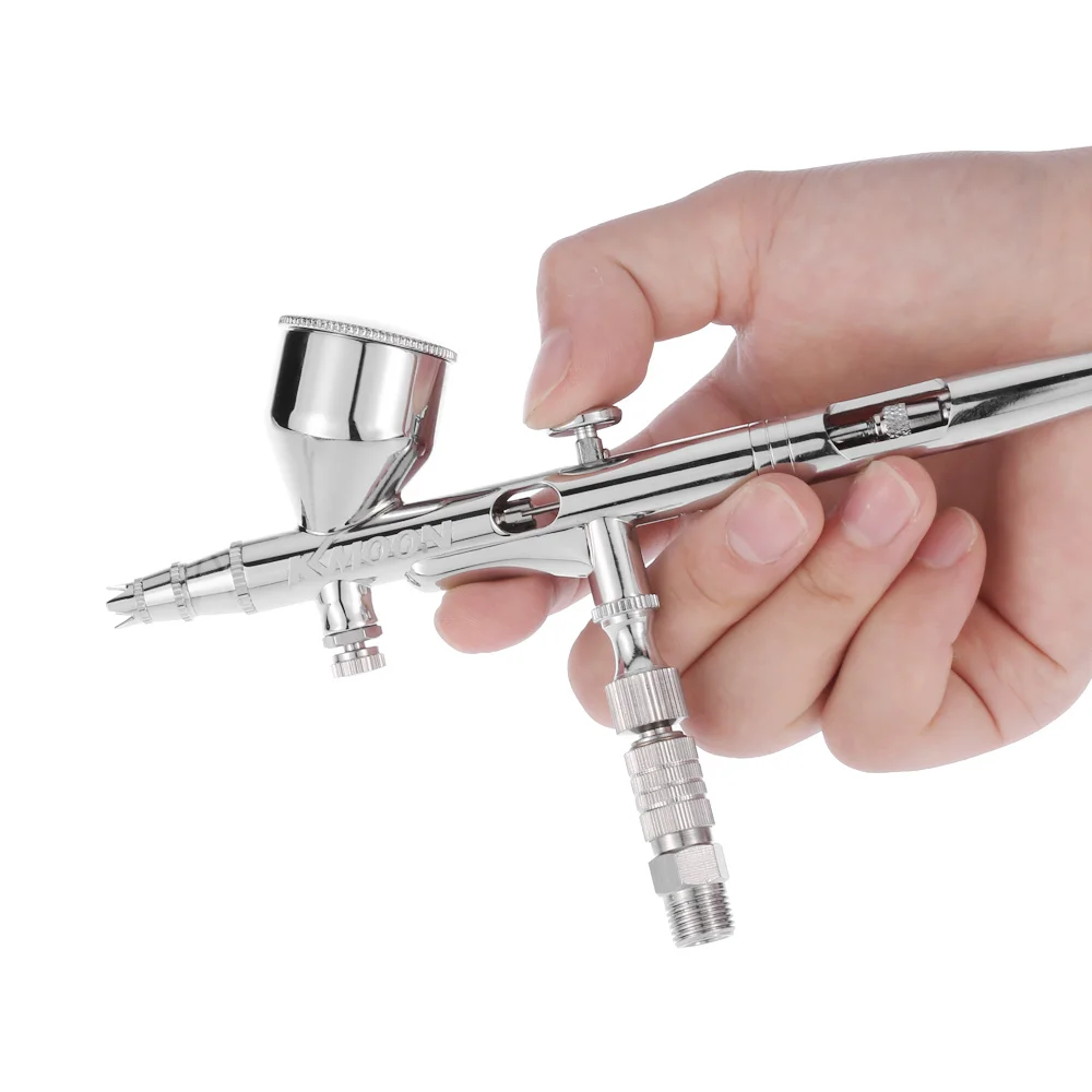 

Gravity Feed Dual-Action Airbrush Kit spray gun aerografo for Art Paint Hobby Model Nail Air Brush 0.2/0.3/0.5mm 9cc