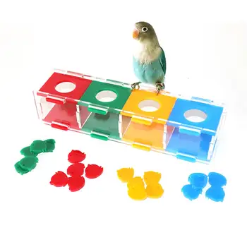 

Parrot Toy Color Separation Coin Box Intelligence Training Interactive Playing Toy For Parrot Cockatoo Cockatiel Budgie Parakeet