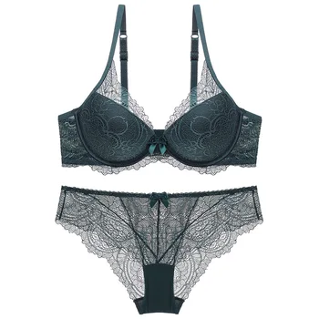 

Sexy Lace Bra Set Women Underwear Set Push Up Bra Set Sexy Lcae Briefs Lingerie 3/4 Cup 70B 75B 80B