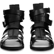 FR. LANCELOT/Новинка года; мужские сандалии-гладиаторы; летние туфли на плоской подошве из натуральной кожи; ажурные стильные мужские сандалии для отдыха; повседневная обувь на плоской подошве