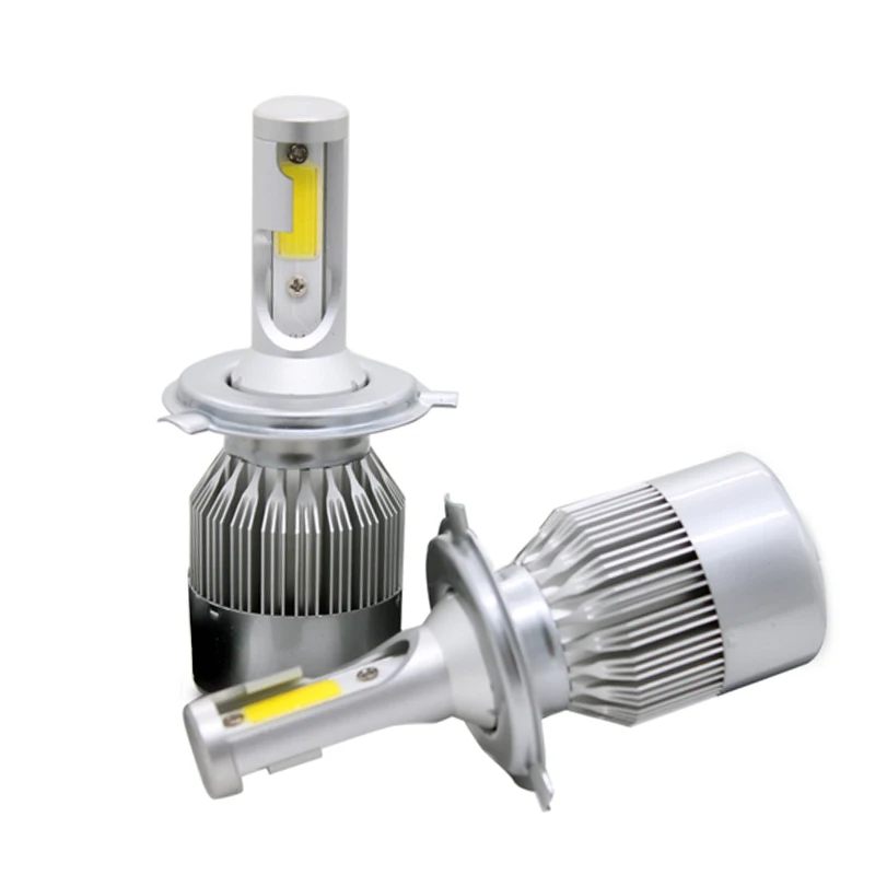 2Pcs/Pair H1 H3 H7 H11 9005 HB3 9006 HB4 Hight Bright COB C6 Car LED Headlight H4 H13 9004/9007 Hi/Lo Beam Headlamp