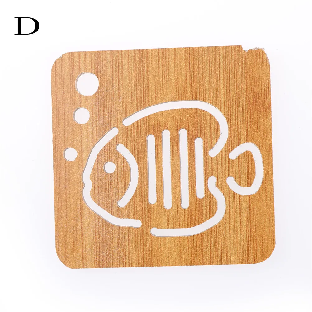 مصغرة لطيف الخشب كأس كوستر تحديد الموقع ل طاولة الطعام وعاء حامل عدم الانزلاق العزل حصيرة اكسسوارات المطبخ