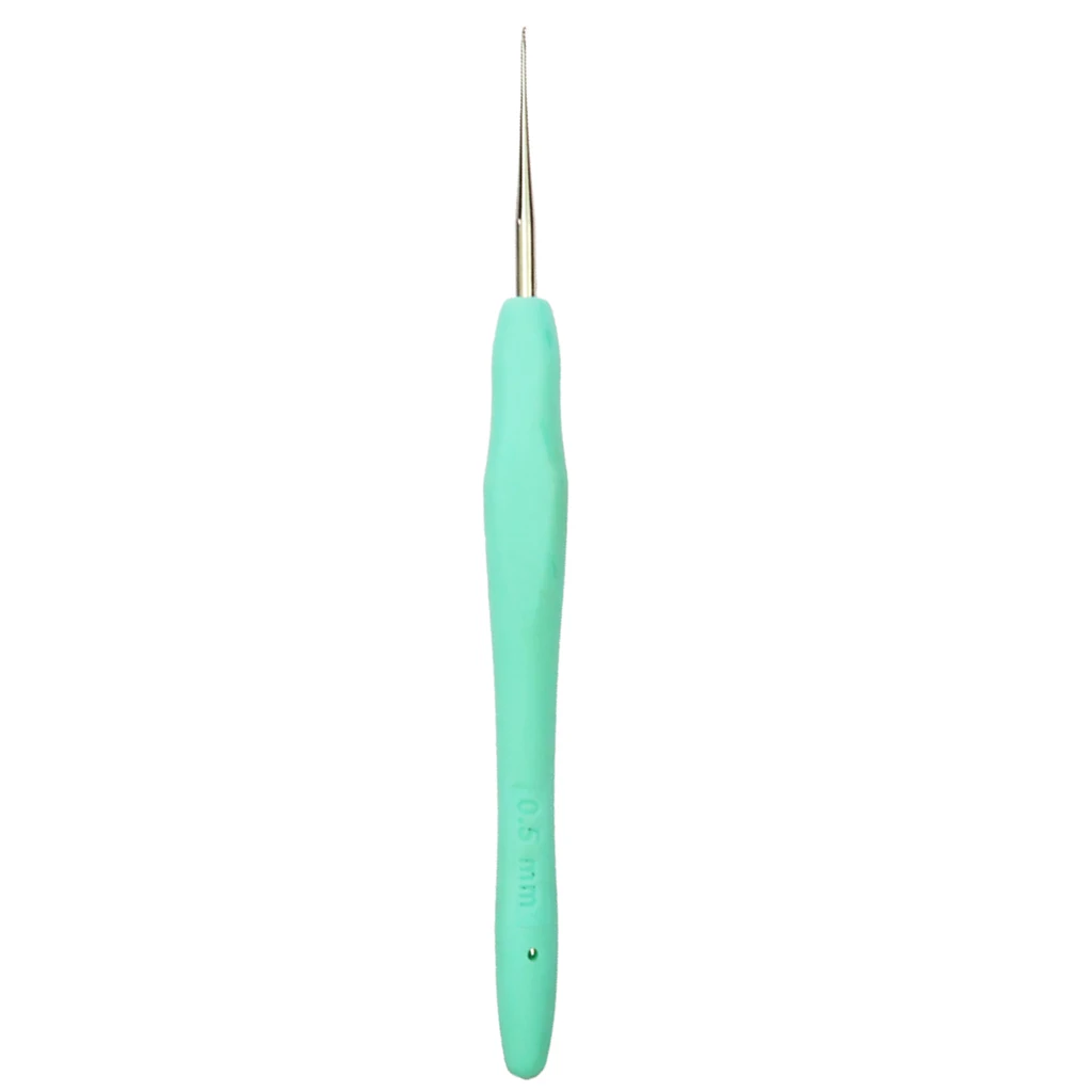 3pcs Soft Grip Handle Stainless Steel Crochet Hook Craft Knitting Yarn Needles for Sewing Arts 0.5-1mm
