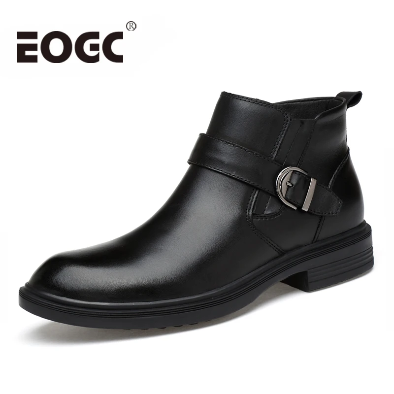 online Handmade Homens Botas de Couro Genuíno Tornozelo botas de Outono E Inverno Homem Sapatos de Inverno mais quente Botas de Neve com pele Tamanho 36  46