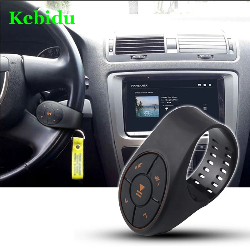 

kebidu Bluetooth Music Player Controller Remote Control Wireless Music Playback with Multifunction Buttons for steering wheel