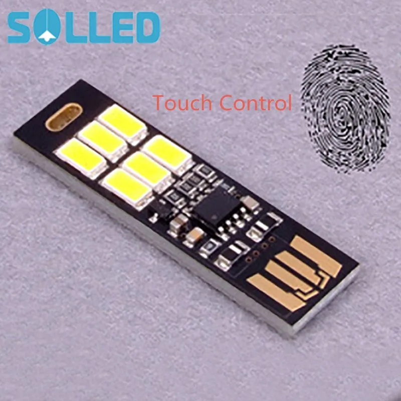 SOLLED USB Power 6 светодиодных шариков Ночной светильник с сенсорным управлением