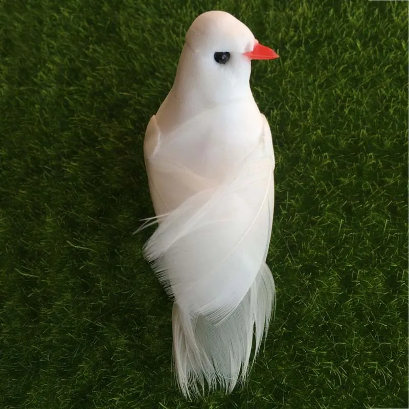 

9*3.5*4CM,4PCS Decorative Fake Bird Artificial Foam Feather Dove,White Birds With Magnet,Christmas Decoration Home Decor,Wedding