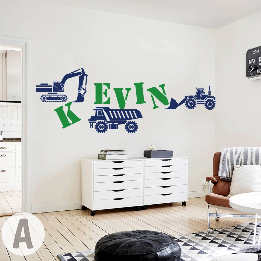 3D Graffiti Name Custom Personalized Vinyl Wall Sticker DIY Room Decor Kids