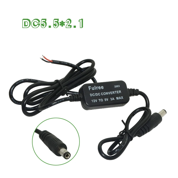 12V 5V DC понижающий Напряжение Мощность для дизельных двигателей дизельный двигатель зарядный кабель постоянного тока 2,5*0,7 мм/3,5*1,35 мм/5,5*2,1 мм/5,5*2,5 мм бочоночного разъема разъем