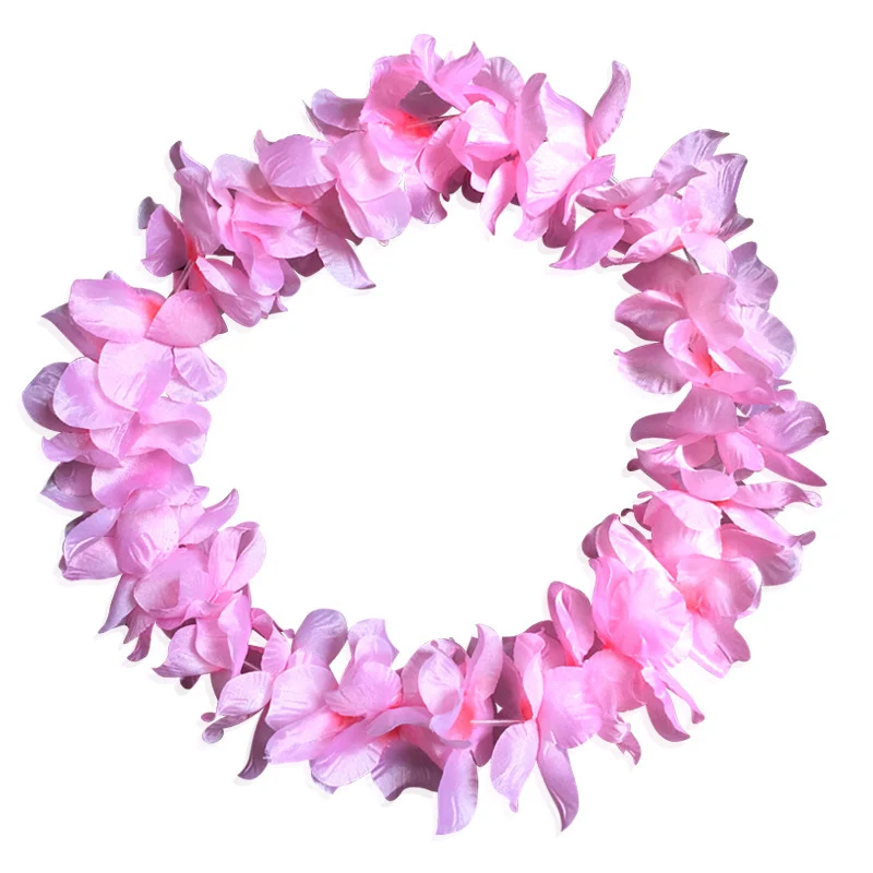 

Hawaiian Flower leis Garland Necklace Fancy Dress Party Cocktai Hawaii Beach HOT