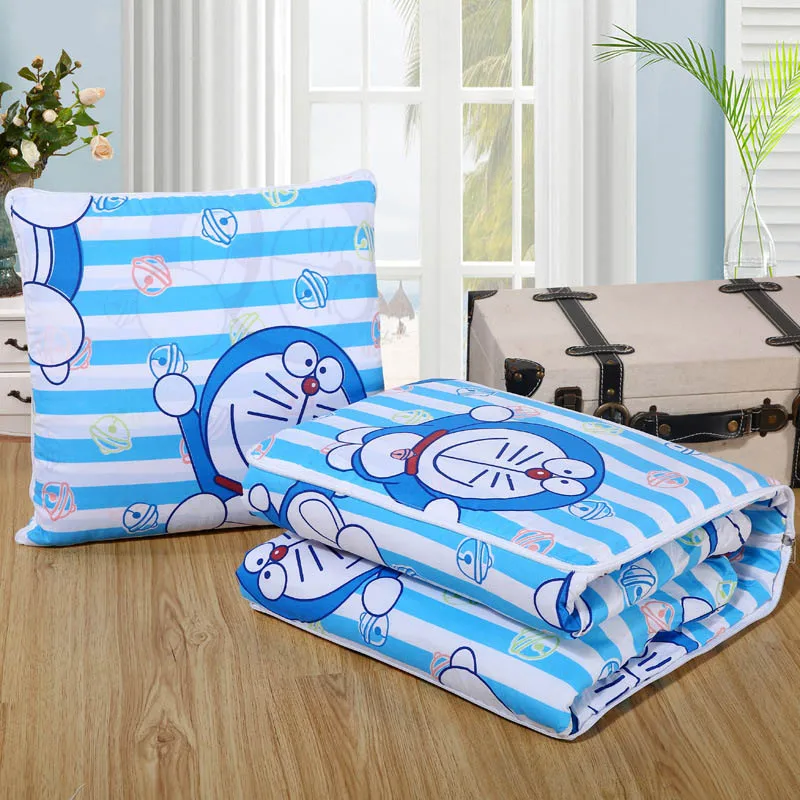 

Doraemon Stripe Multifunction Cushion Blanket 40*40cm Back Throw Pillows Office Chaise Lounge Chair Pads Single 1.1x1.5m Child