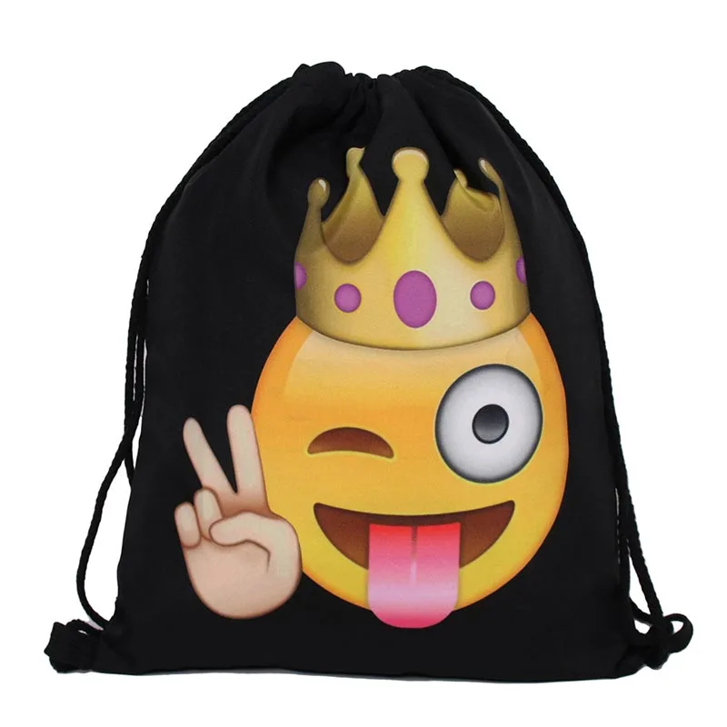 BU Brand Fashion Prints Drawstring Bag Cute Student Bag Travel Pouch Shoes Storage Clothes Handbag Cosmetics
