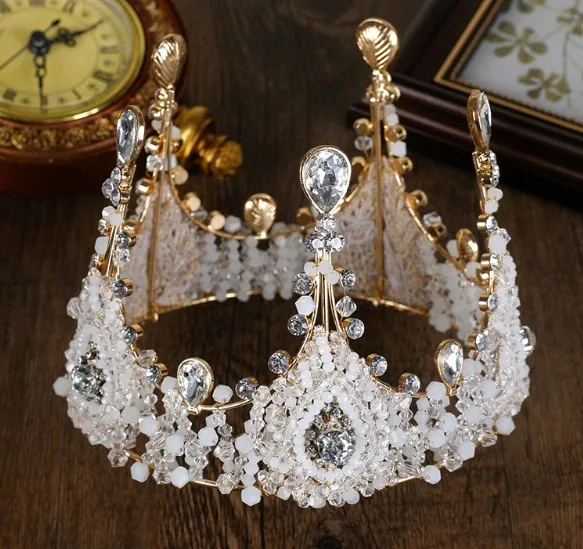 

Free Shipping Luxurious Bride Crown Vintage Crown Birde Hair Clasp Wedding Hairpin Noble Crown