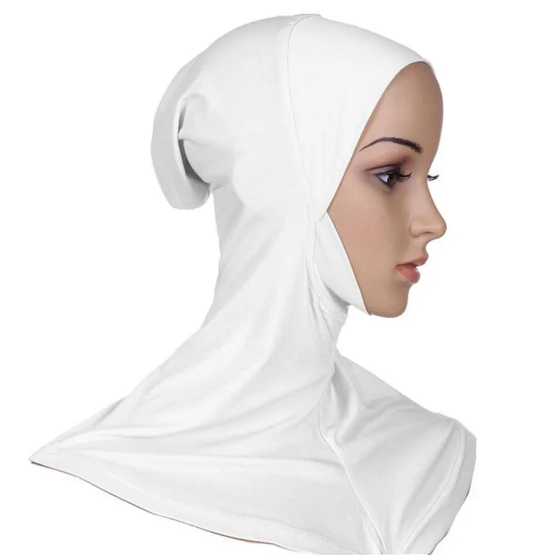 90*180 см, более размера, Женский хлопковый шарф с морщинами и пузырьками, мусульманский хиджаб, шарф, тюрбан, повязка на голову, одноцветные плиссированные шарфы - Цвет: inner hat white
