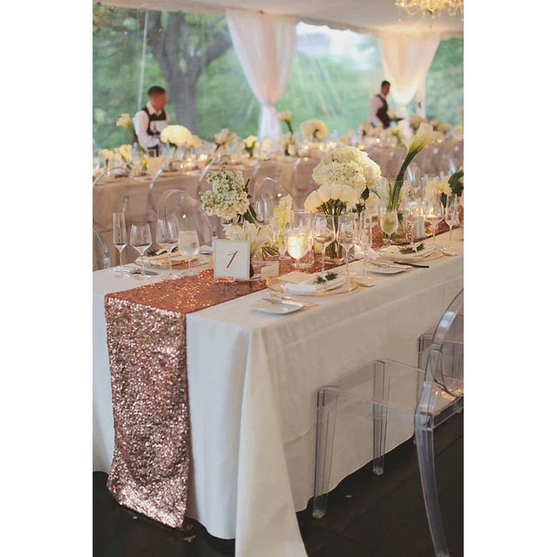 

12x110 inch modern sequin glitter table runner,sequin table runner gold for wedding decoration
