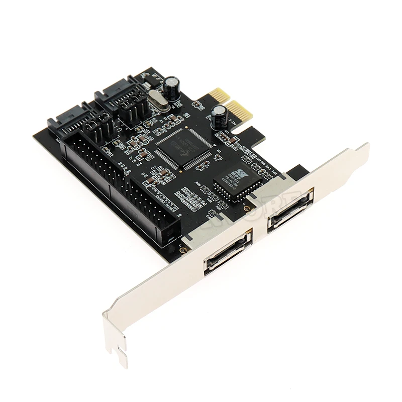 Комбинированная 2 порта SATA 2,0+ IDE+ 2 порта eSATA PCI-e PCI express RAID контроллер карта IDE SATA PCI express плата расширения