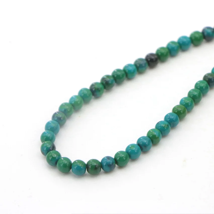 1 High Quality 4-14mm natural Dark green semi-precious Round ball Phoenix stone loose beads for DIY Fashion charms (5)