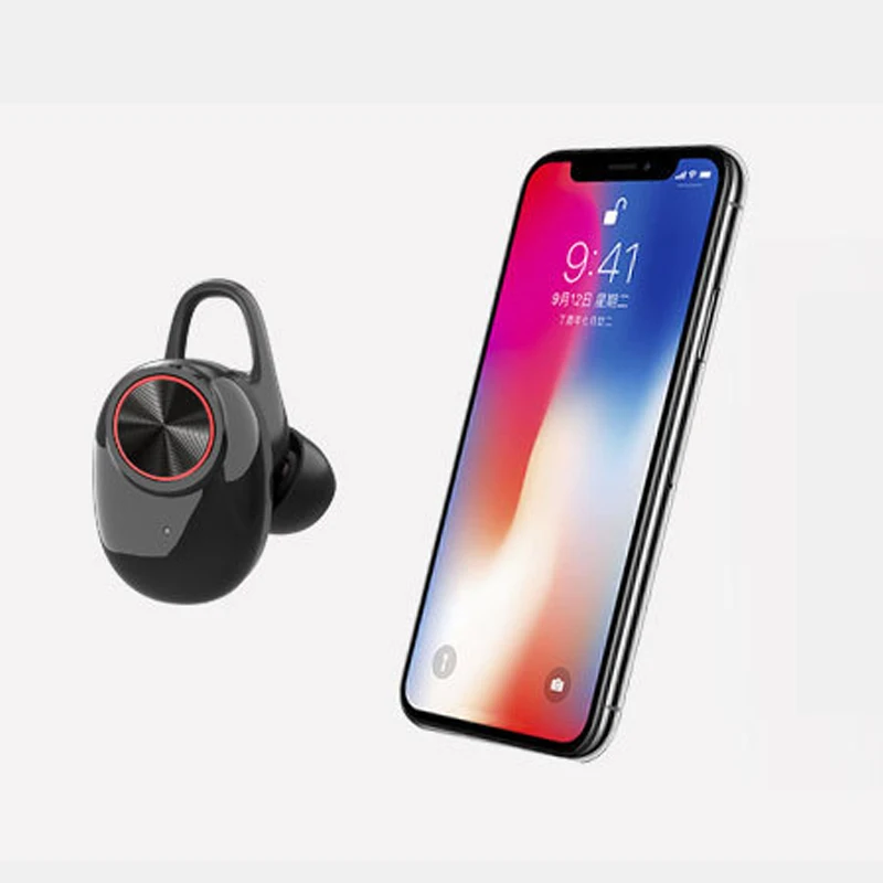 MKUYT V5 Smart Wireless Sports Mini Bluetooth Headphones Stereo Audio Binaural Bass Earphone Charging Box for Bluetooth Device