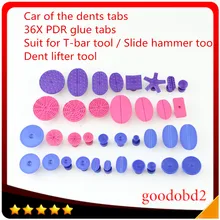 36X ремонт автомобиля вмятины pdr клеевой грибок Инструменты для ремонта вмятин на автомобиле PDR клеевой грибок s работа с клеем Съемник Т-бар инструмент для VW Benz