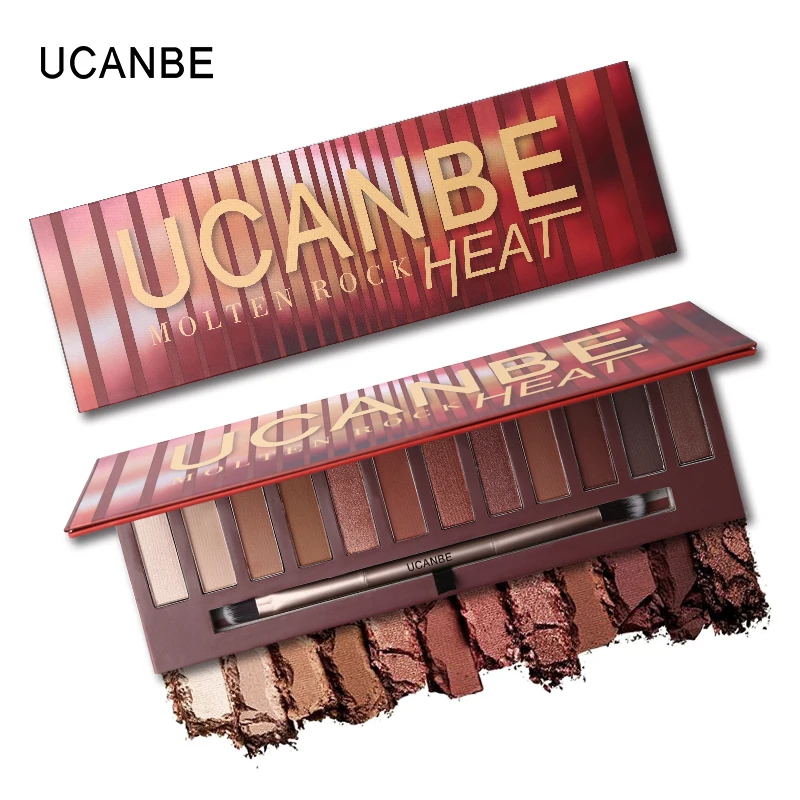 Палитра теней для век UCANBE 12 цветов|nude eye shadow palette|shadow palettebrand palette |
