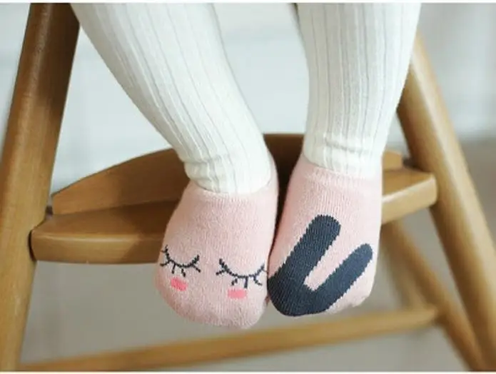 Унисекс Детские носки-тапочки детские носки для мальчиков и девочек Детские хлопковые носки с рисунком кролика, крысы, медведя