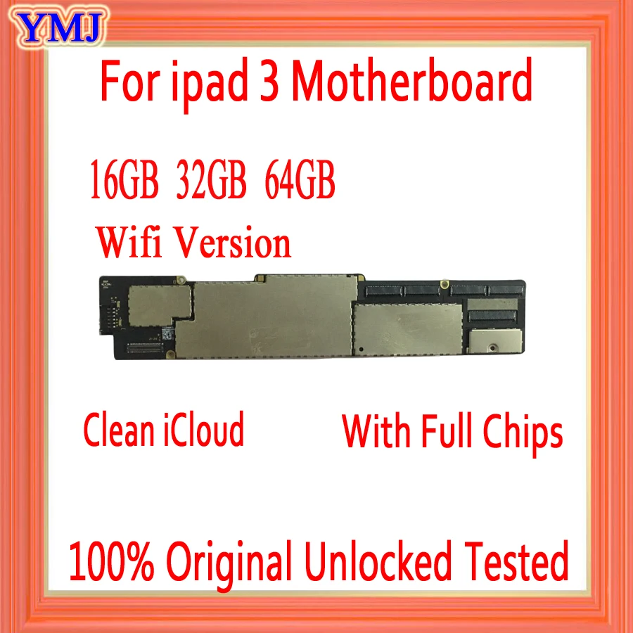 16 Гб/32 ГБ/64 ГБ с заводской разблокировкой для материнской платы ipad 3 100%