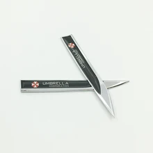 2 шт хромированный металлический зонт автомобильный воздухозаборник эмблема значок аксессуар 3D Нож Форма автомобиля стикер тела