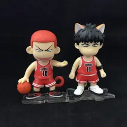 Симпатичные 3,5 "Slam Dunk аниме Slamdunk Hanamichi Sakuragi обезьяна и Rukawa Kaede лиса штучной упаковке ПВХ фигурку Модель Куклы игрушки подарок 8 см