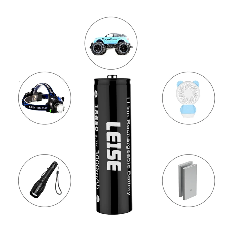 Leise Новый 3 7 v 3000mah 18650 литиевая аккумуляторная батарея литий ионный аккумулятор с