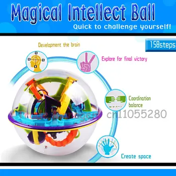 

Children 3d latest limited edition smart and balance ball three-dimensional maze toys Magic Ball Puzzle 158 steps for children