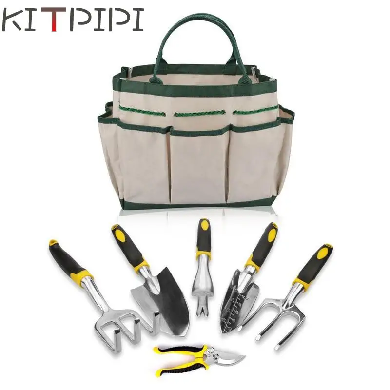 

6PCS/Set Gardening Tool Set for Digging Planting Gardening Kit with Heavy Duty Cast-aluminum Heads & Ergonomic Handles