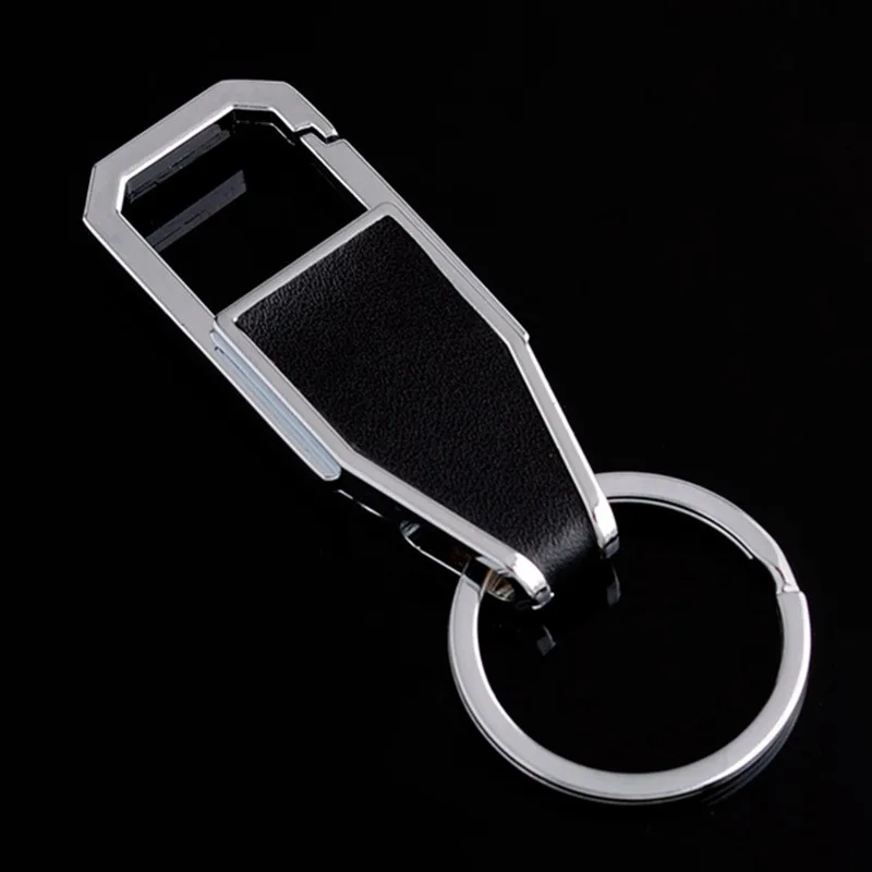 New Fashion Black Leather Strap Keyring Keychain Key Chain
