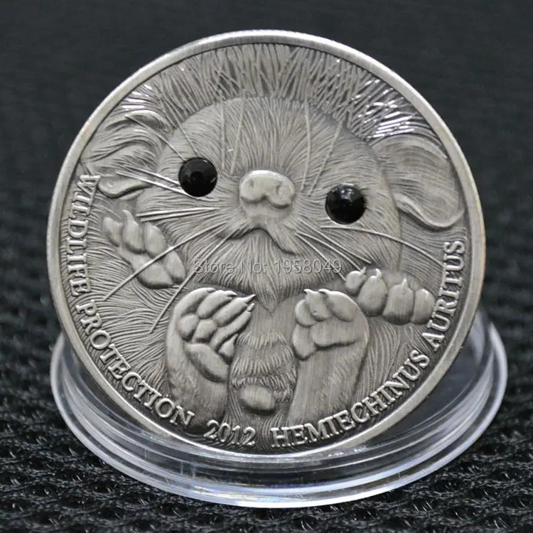 

5 pcs/lot 2012 LONG EARED HEDGEHOG Wildlife Protection Silver Coin 500 Togrog Mongolia Coins free shipping