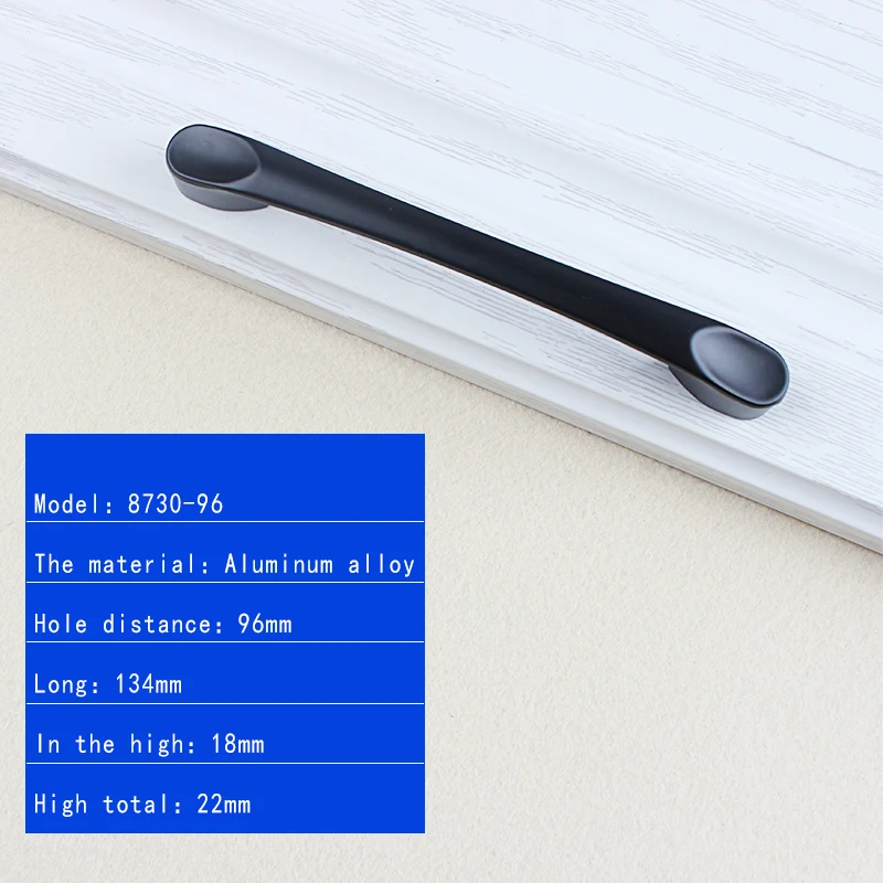FENG YE черные ручки для шкафа из алюминиевого сплава в американском стиле, дверные ручки для выдвижных ящиков, модная ручка для мебели Ha