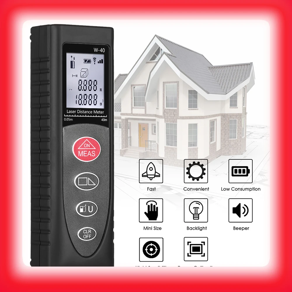 

TTaka7 Laser range finder 40/60m electronic Distance Area Volume tape measure rangefinder laser Digital Laser Distance Meter