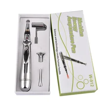 Уход за здоровьем, 9 передач, электронный меридиан, акупунктура, энергетическая ручка, лазерная импульсная терапия, обезболивающий массажер, ручка с 5 массажными головками