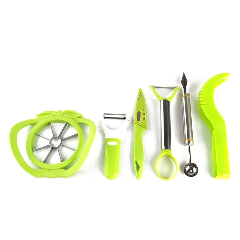 6pcs set stainless steel and ABS fruit peeler slicer carved vegetable garnish tools kitchen font b