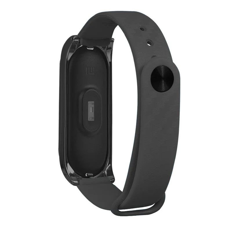 Новый TPE ремешок браслет ремень с металлическим чехлом для Xiaomi Mi Band 3