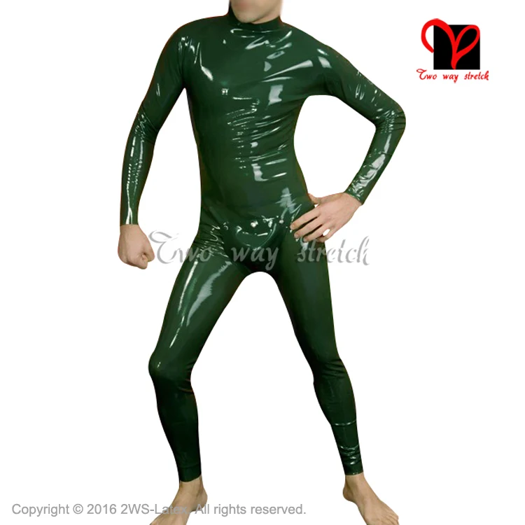 US $151.90 Full Body Latex Catsuit With codpiece Rubber  bodysuit overall zenta LT122